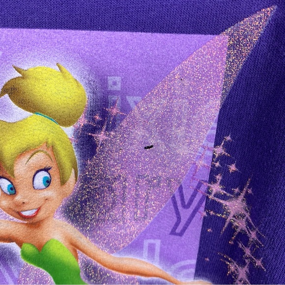 Vintage Disney Store Tinkerbell Sweatshirt Purple Adult Large - Picture 4 of 4